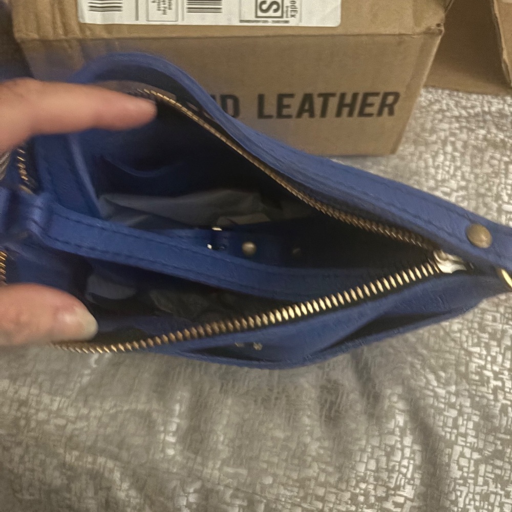 Portland Leather Goods Cypress Side Bag Astro Blue - Picture 5 of 5